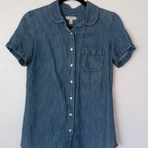 Jcrew Denim Short sleeve Button Up